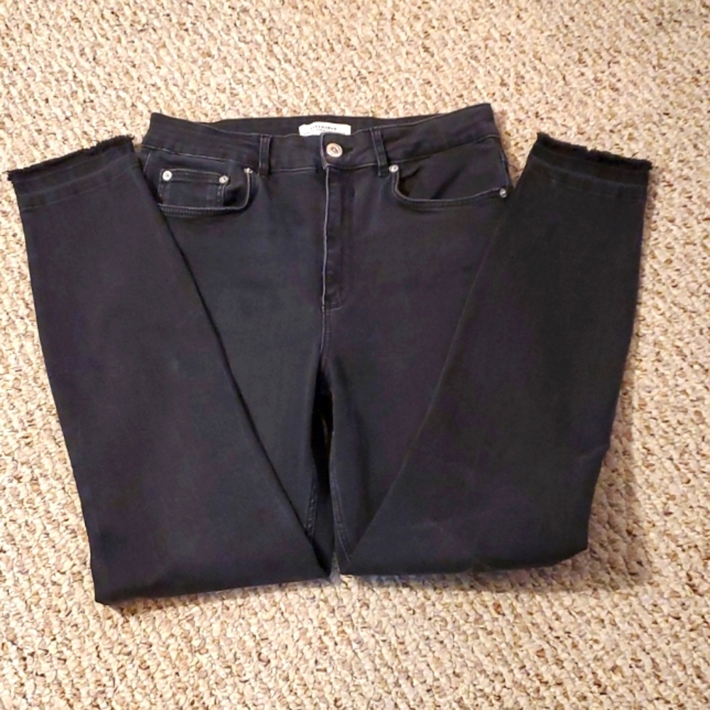 Zara Womens Denim Black Skinny Jeans, Size 8